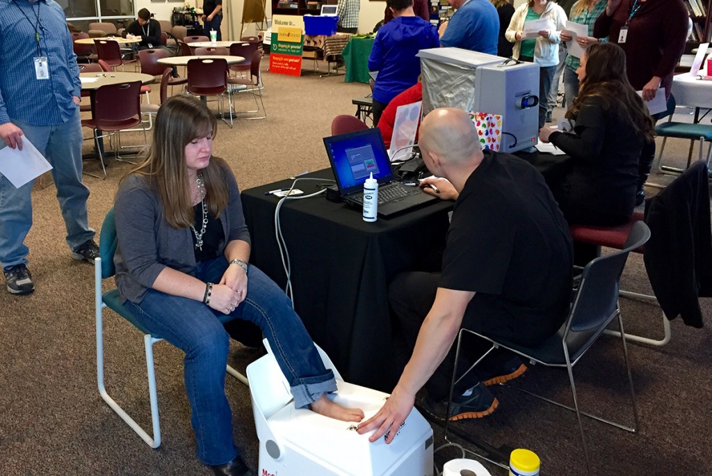 Bone density scanning with a Cover-Tek employee
