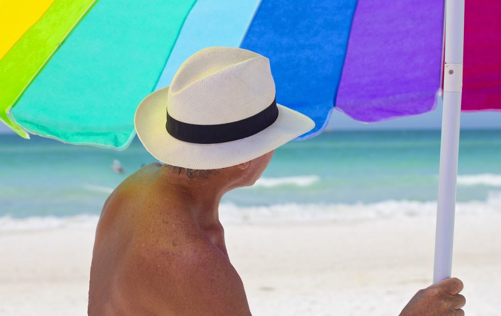 Sun Safety with a Hat and Umbrella